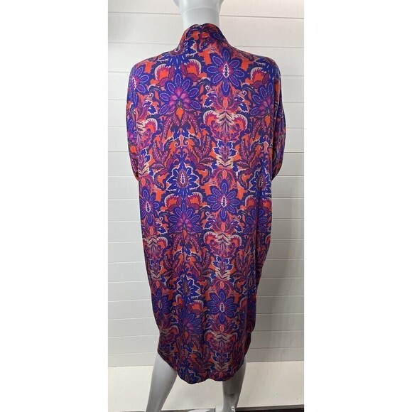 Fidealis Ema Blue Floral Kimono Ylang Made in France Womens OSFM Fairy Grunge - Picture 5 of 11